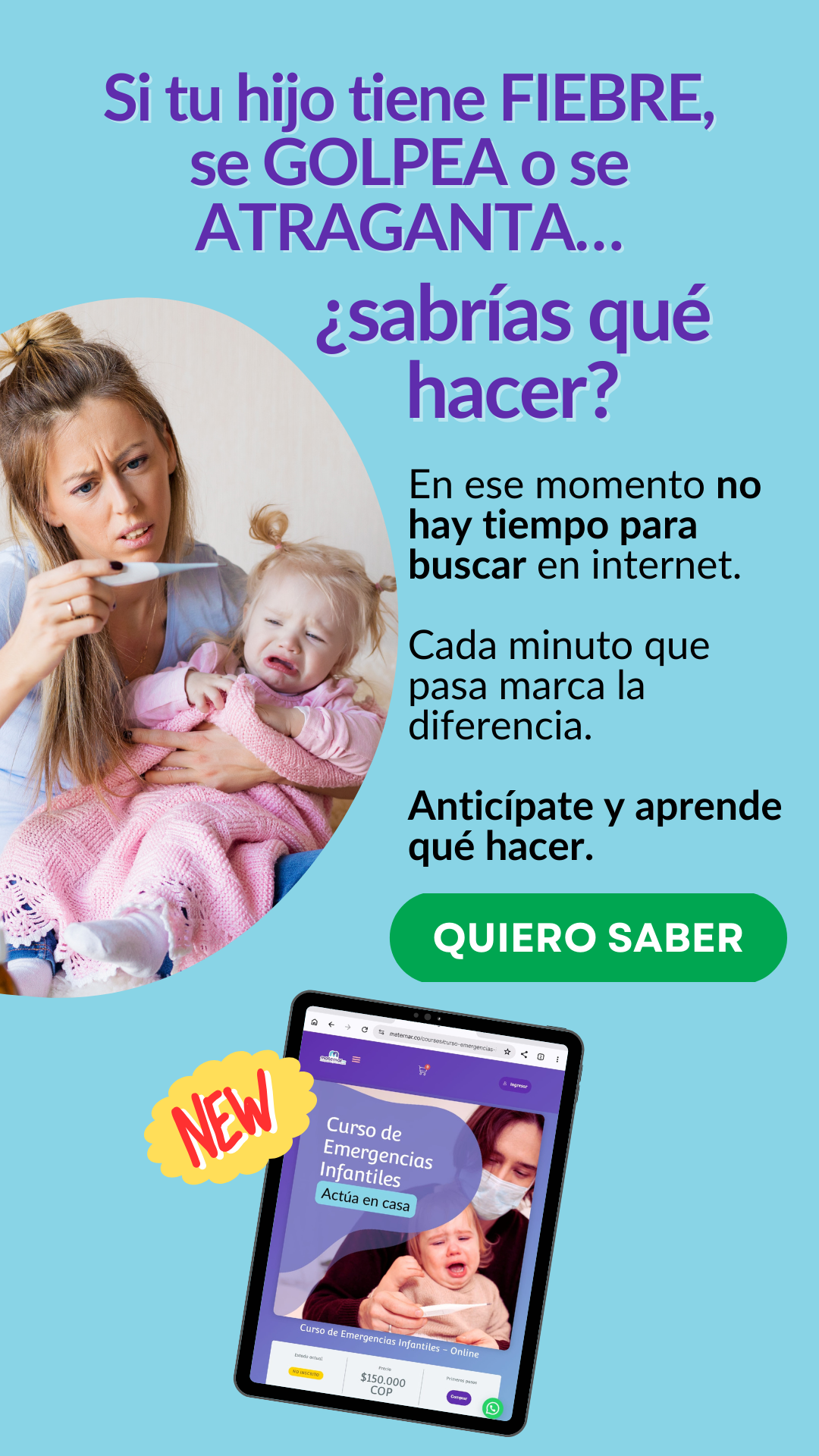 Curso emergencias infantiles Maternar.co